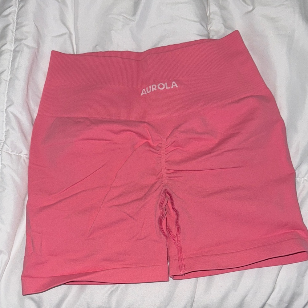 AUROLA Women's Pink High-Waisted Shorts